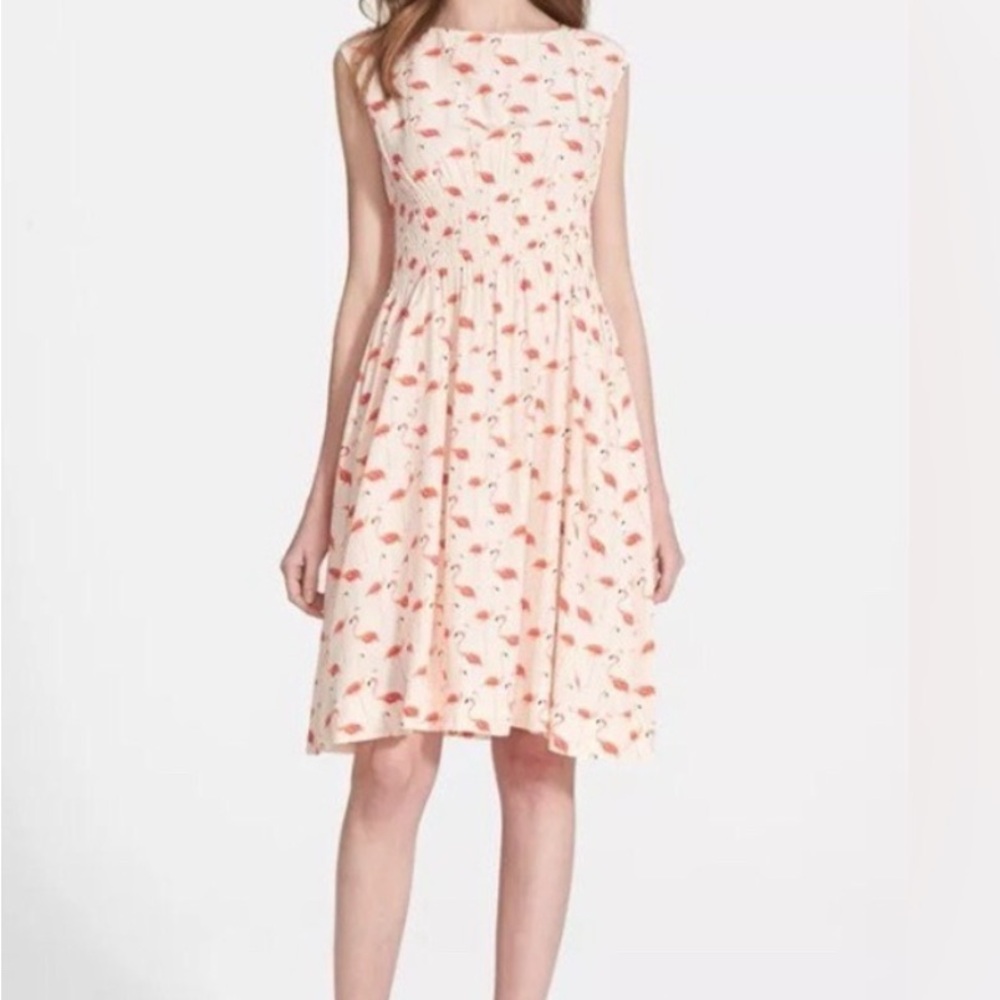 Kate Spade Blair Pink Flamingo Sleeveless Dress - pink and Red